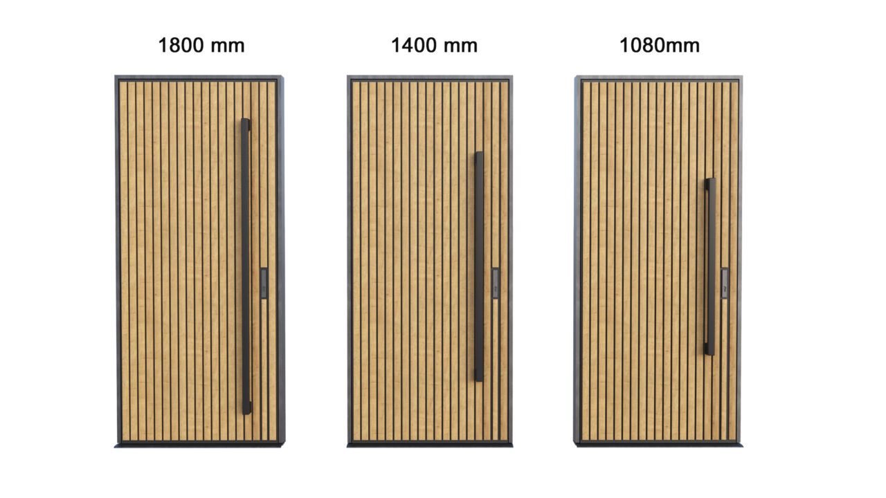 Wooden pull handles AKASI for front door size