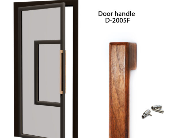 Walnut door pull loft-style D-2005F set of 2