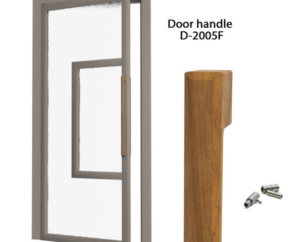 Solid oak door handles D-2005F set of 2