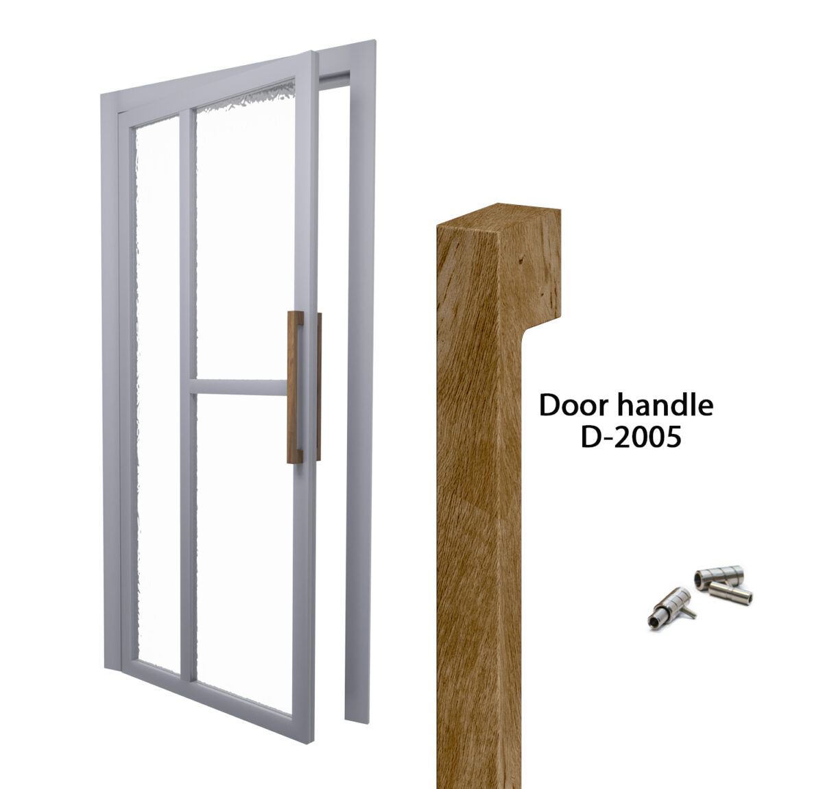 Door wood handles D-2005 set of 2