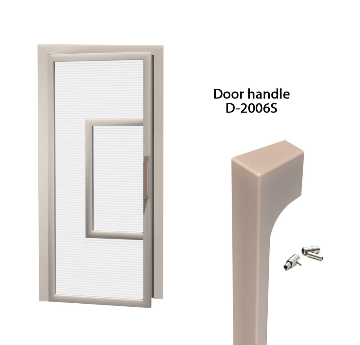 Handrail for loft-style interior doors D-2006S RAL set of 2