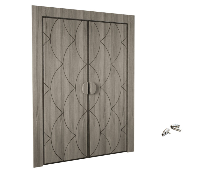 Semicircular door handle D-2010C wooden set