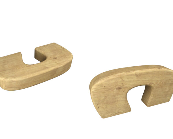 Wooden handles for furniture U-2001XS spacing 40 mm