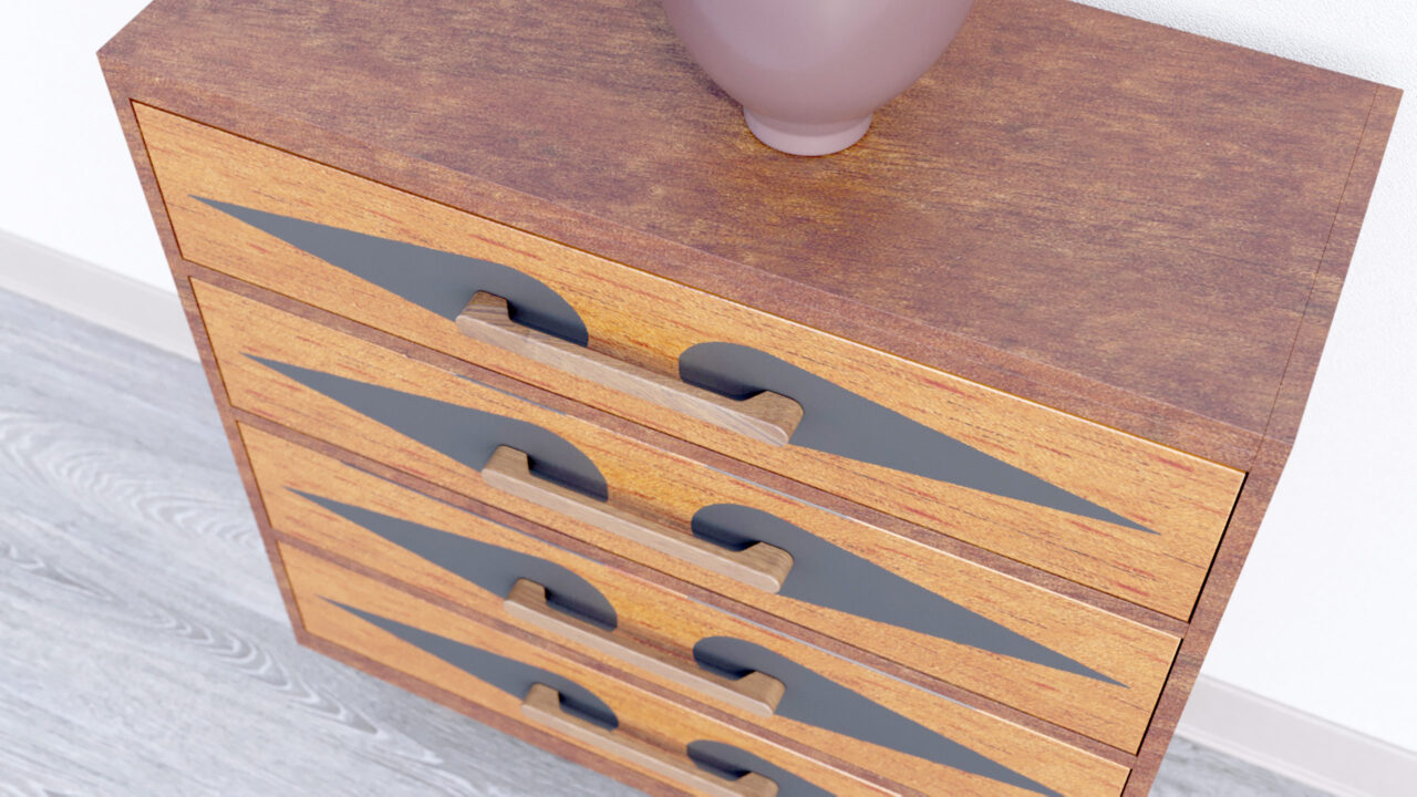 wooden furniture handle U-4305 Toskana Oak dresser