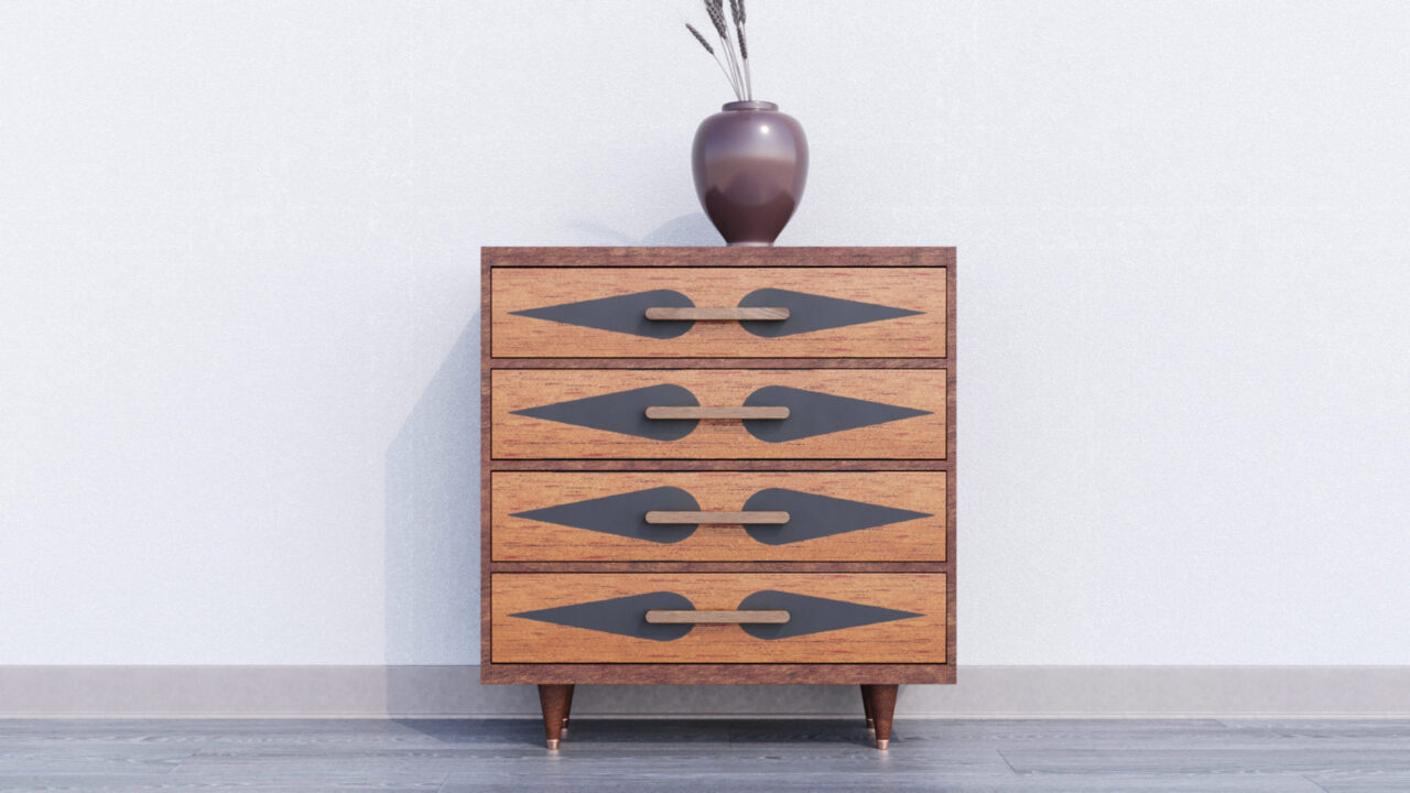 wooden furniture handle U-4305 Toskana Oak dresser for clothes