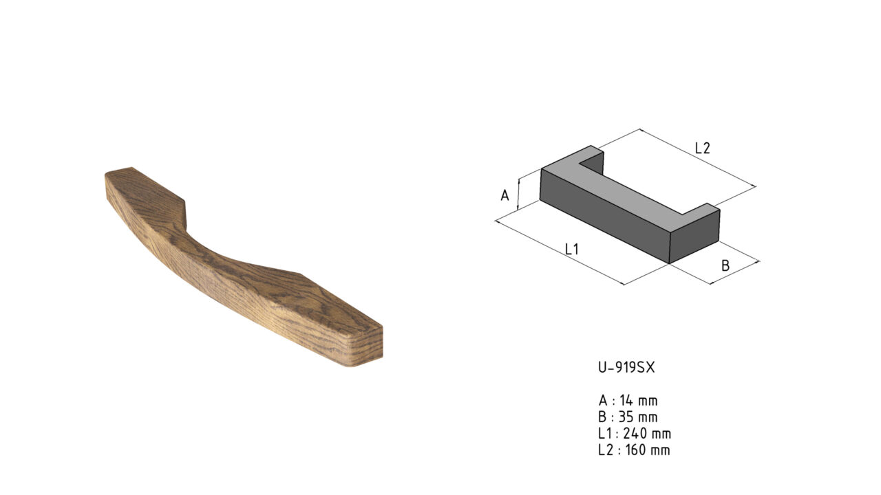 Solid wood handles U-0919XS size