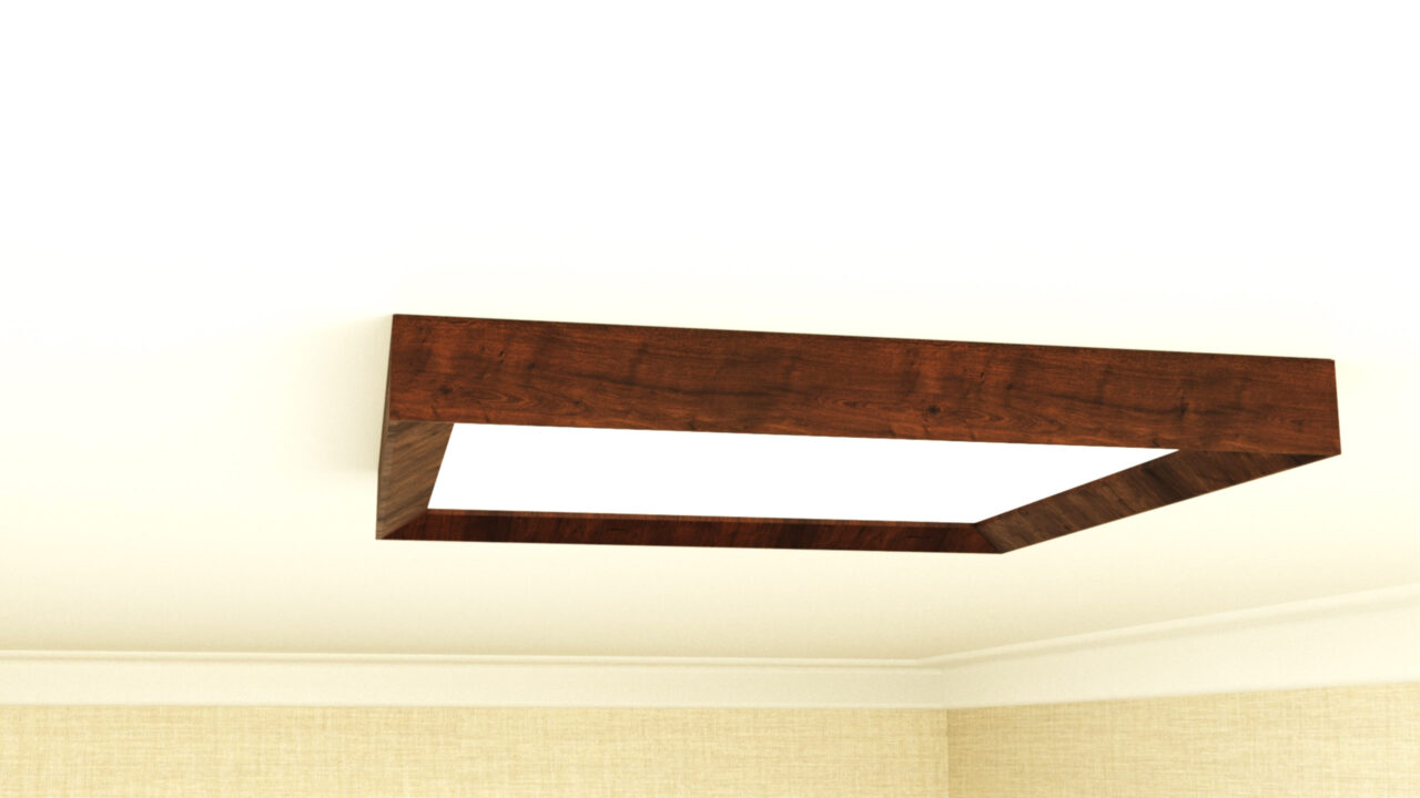 Wooden lamp LED panel 60x60 cm Slim FLORENCE ceiling lamp housing natural oak color