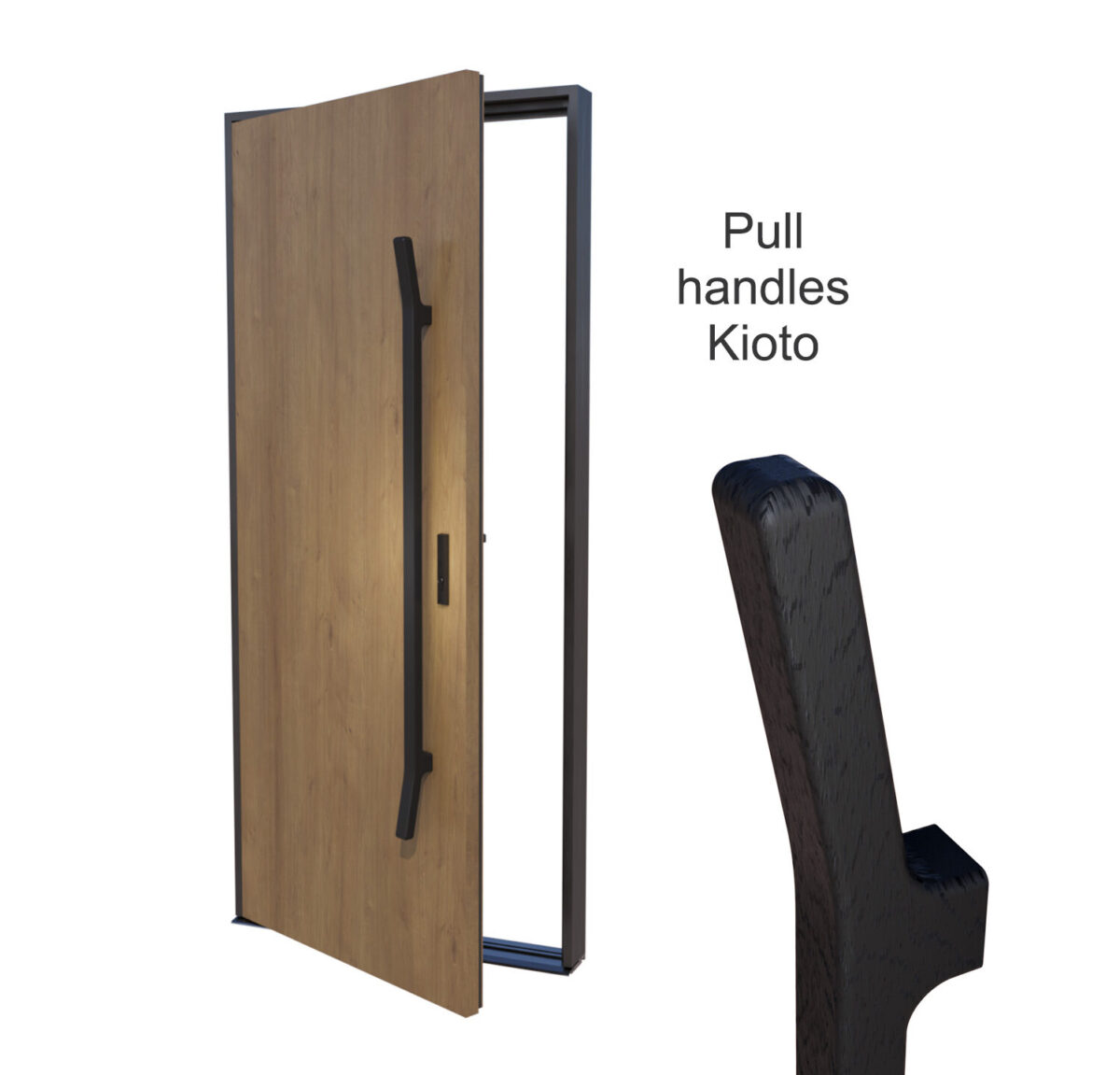 Wooden handles for large doors Kioto